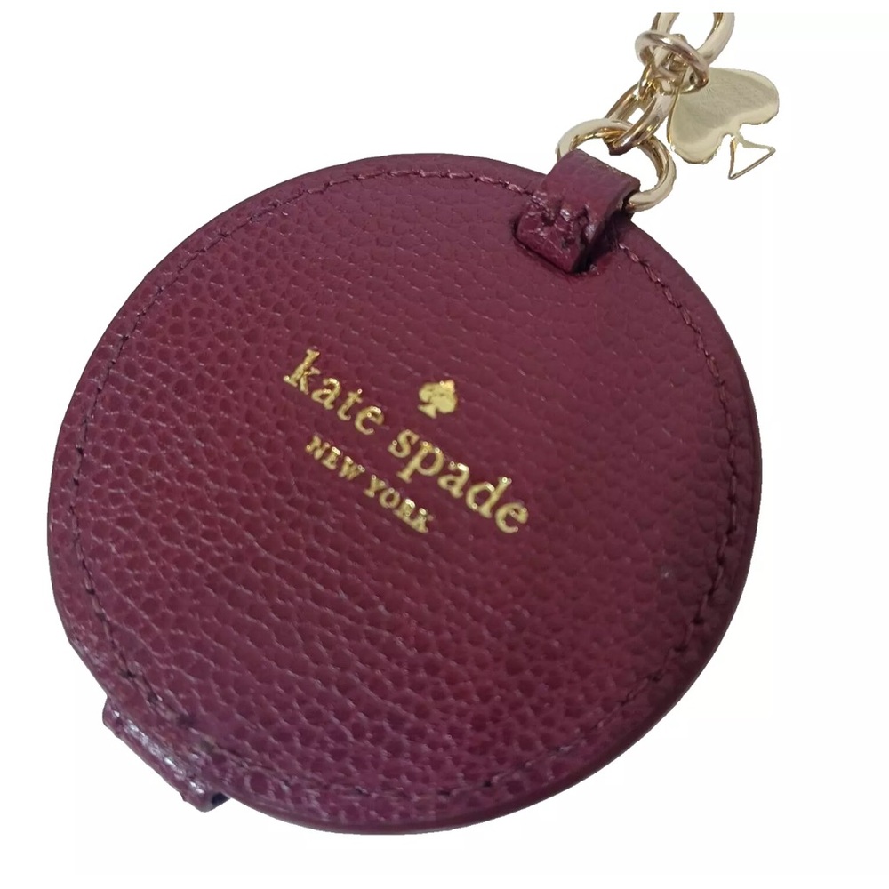 NWT Kate Spade New York Circle Mirror Leather Keychain/Fob - Picture 2 of 8